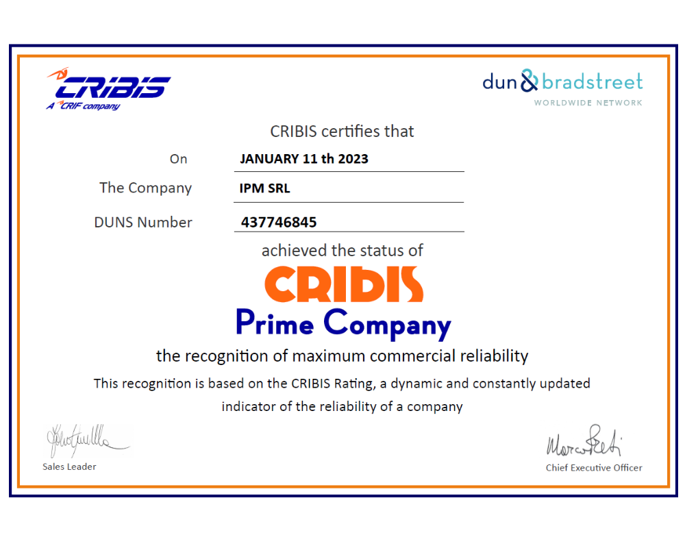   ONCE AGAIN, WE OBTAINED THE CRIBIS PRIME COMPANY RECOGNITION